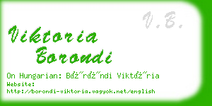 viktoria borondi business card